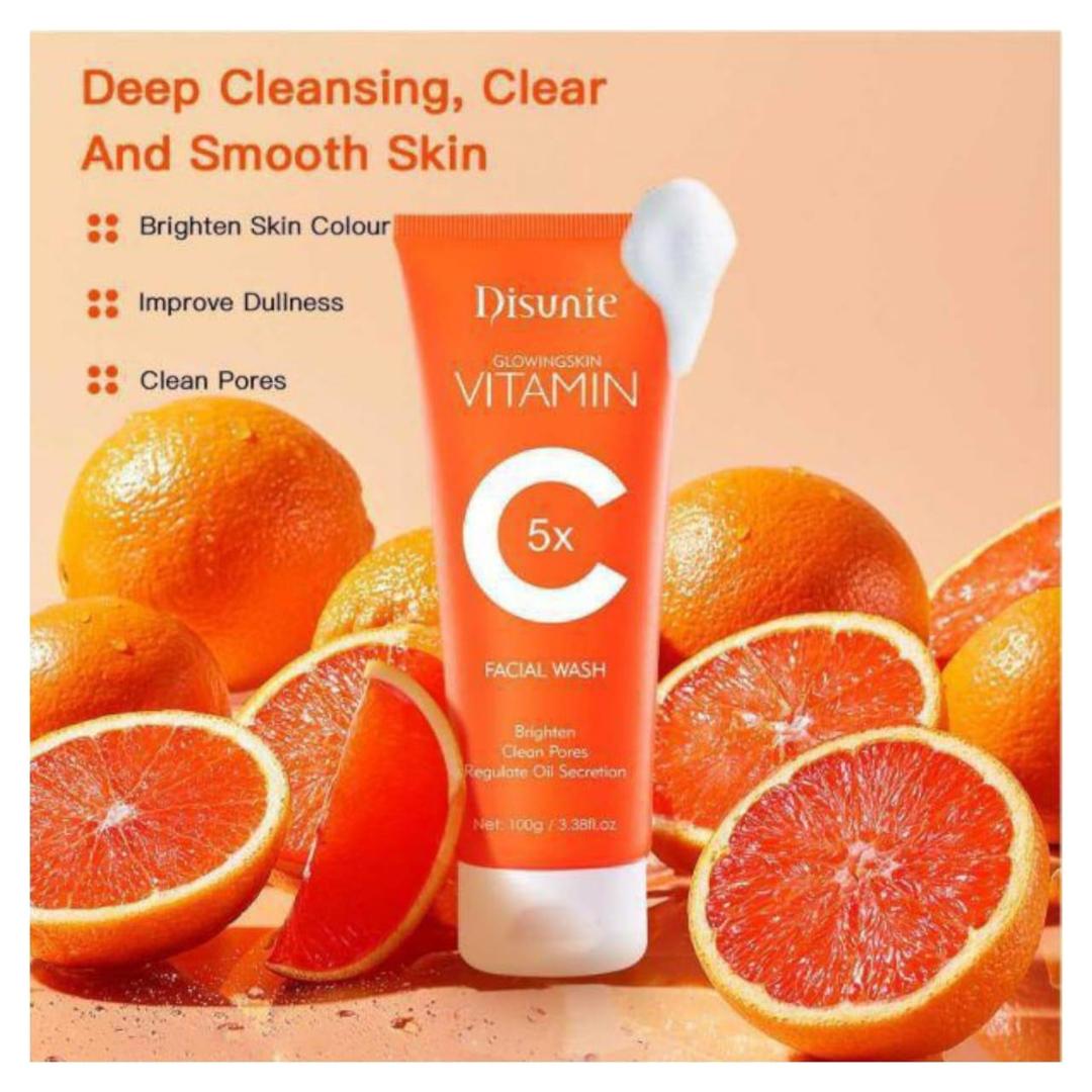 Premium Vitamin C Bubble Cleanser and Face Wash – 100ml | Acne Scar Removal, Oil Control & Daily Glow Cleanser
