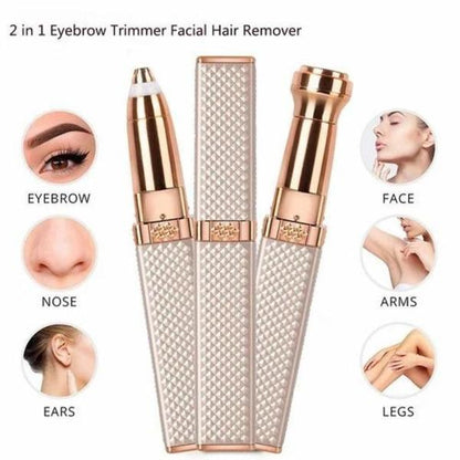 Advanced 2 in 1 Painless Facial Hair Remover & Trimmer – USB Rechargeable Beauty Tool for Women
